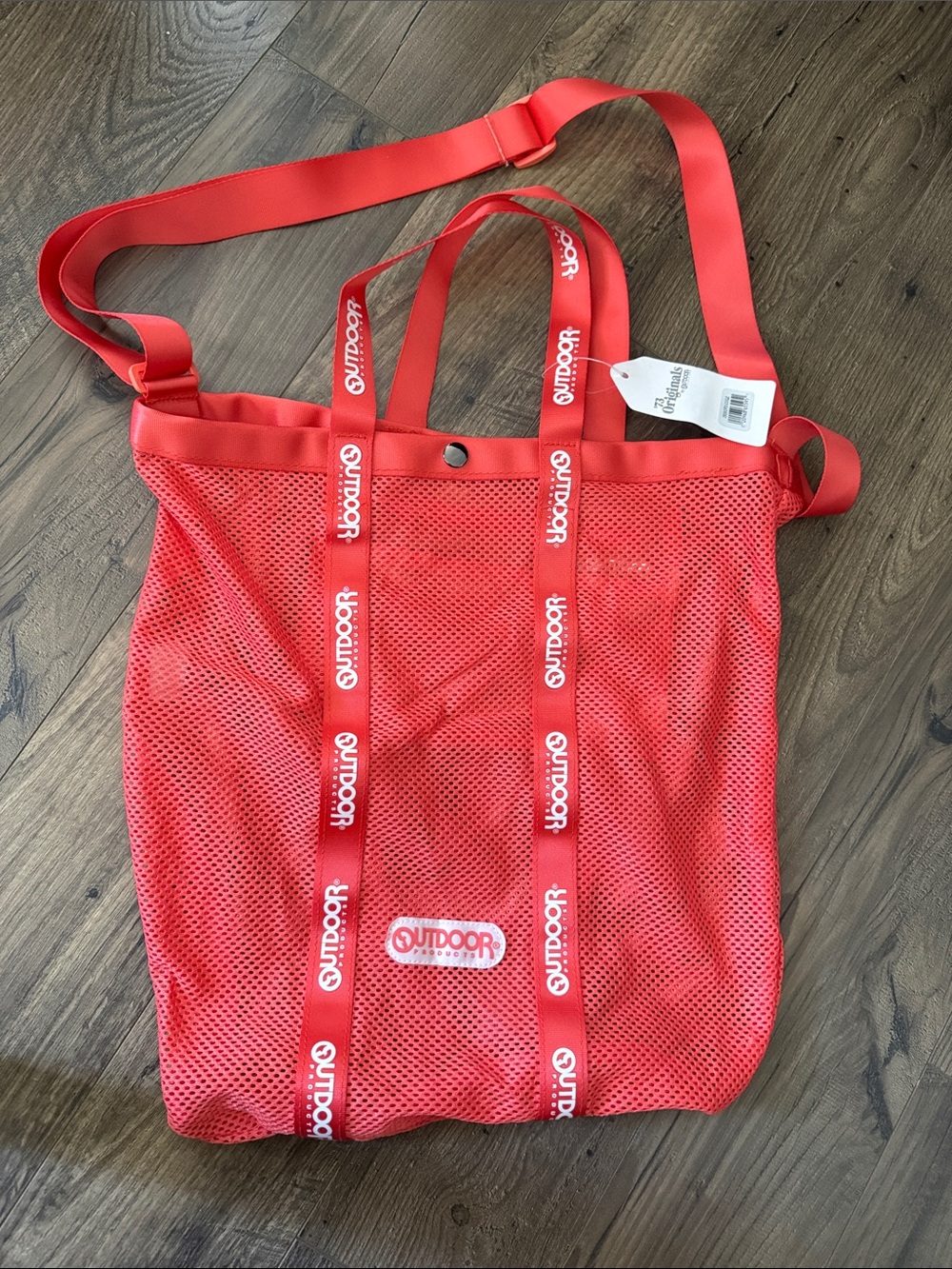 Outdoor Products Red Mesh Tote with Branded Straps